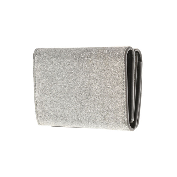 BALENCIAGA Wallet Compact Silver Calfskin Leather Tri fold - Picture 2 of 12